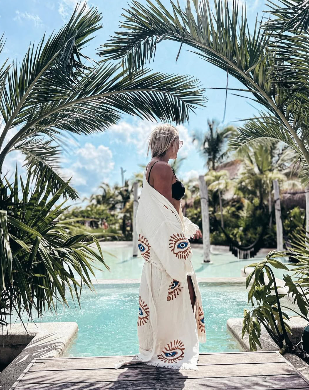 El Yapımı Nazar Kimono | Bohem Festival ve Plaj Örtüsü