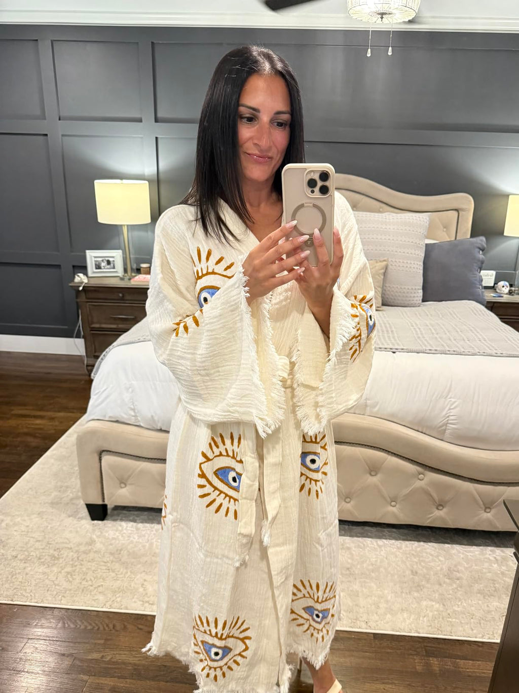 El Yapımı Nazar Kimono | Bohem Festival ve Plaj Örtüsü