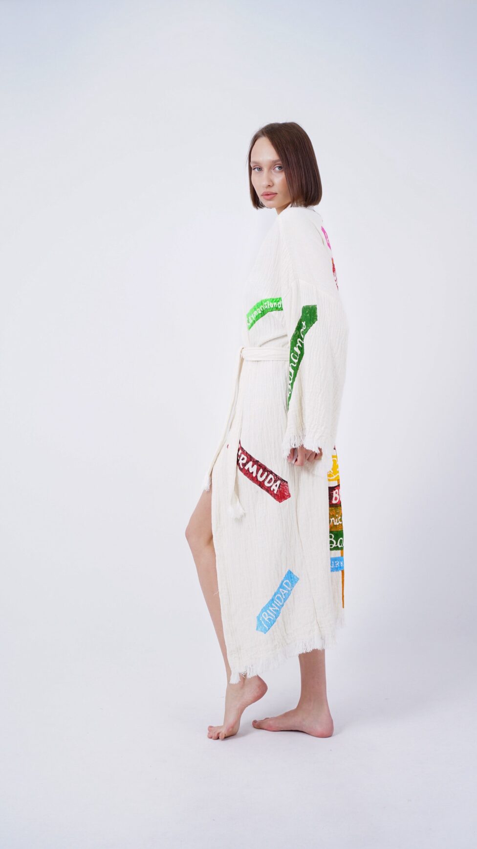 Handmade Evil Eye Boho Festival Kimono, Boho Beachwear, Beachwear Cover Up, Ethnic Kimono, Cardigan, Bathrobe, Morning Robe, Spa Robe