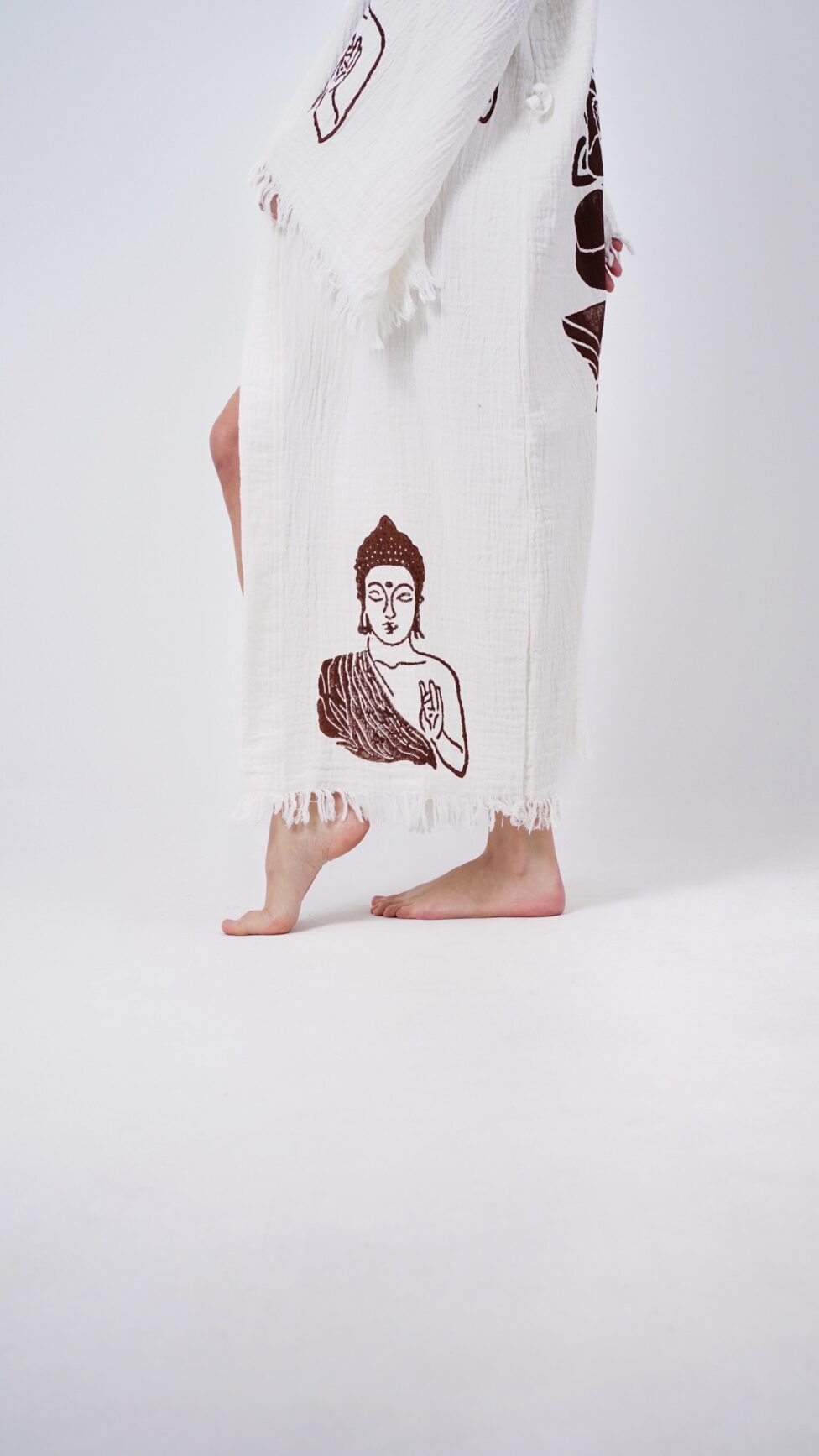 Handmade Budha Boho Festival Kimono, Boho Beachwear, Beachwear Cover Up, Ethnic Kimono, Cardigan, Bathrobe, Morning Robe, Spa Robe